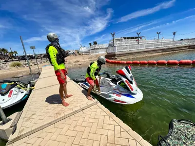 lifeguards on a jetski
