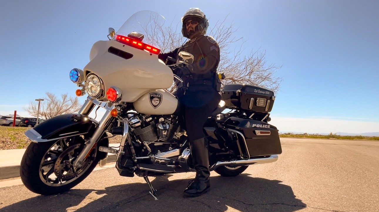 officer on a motorcycle
