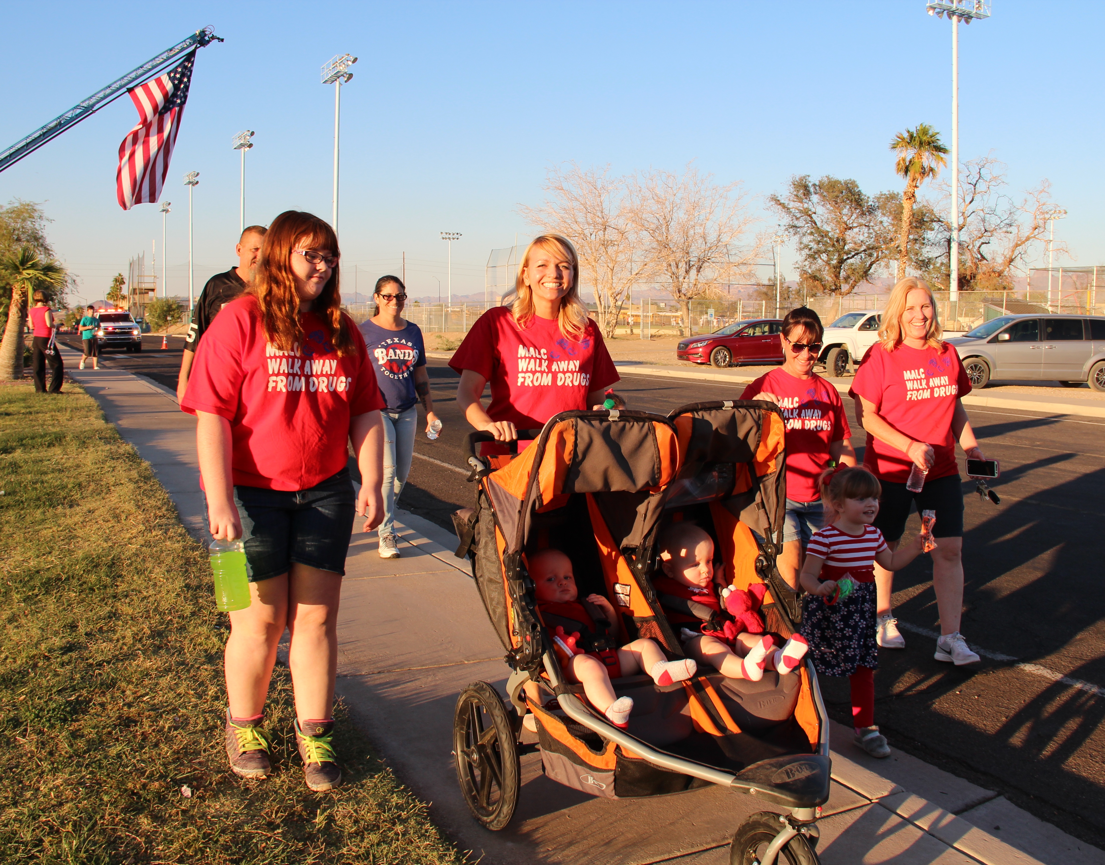 participants at 'walk away from drugs' event
