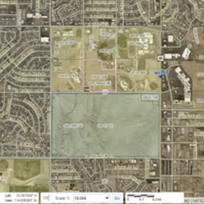 GIS map image of area surrounding City hall