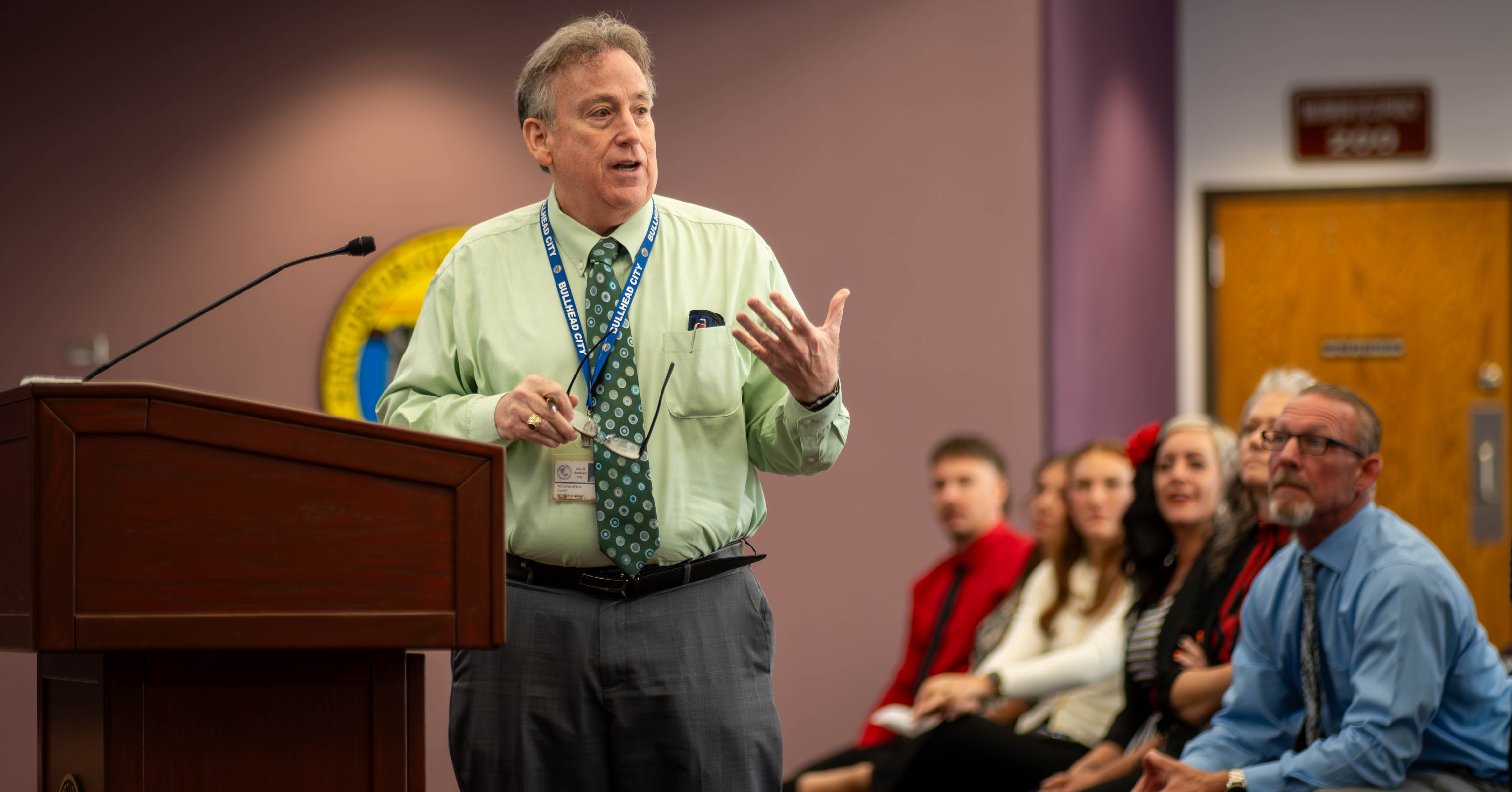 City Magistrate Richard Speer addresses the 2025 Cohort of the Leadership Excellence Academy