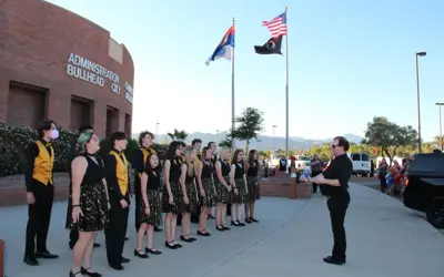 school choir performing