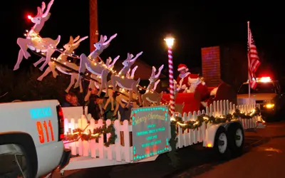 santa on a sleigh